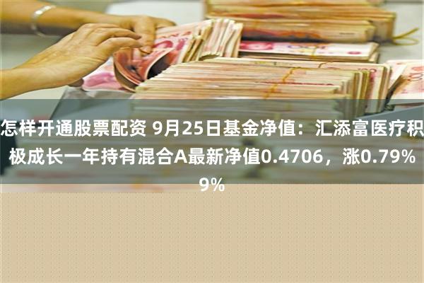 怎样开通股票配资 9月25日基金净值：汇添富医疗积极成长一年持有混合A最新净值0.4706，涨0.79%