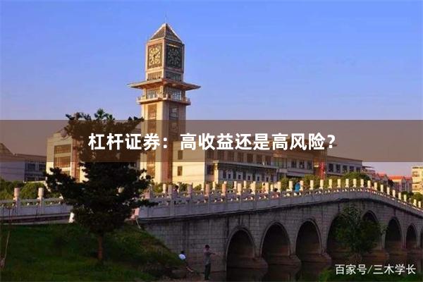 杠杆证券：高收益还是高风险？