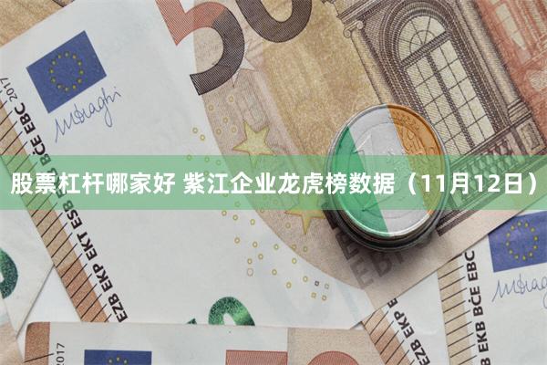 股票杠杆哪家好 紫江企业龙虎榜数据（11月12日）
