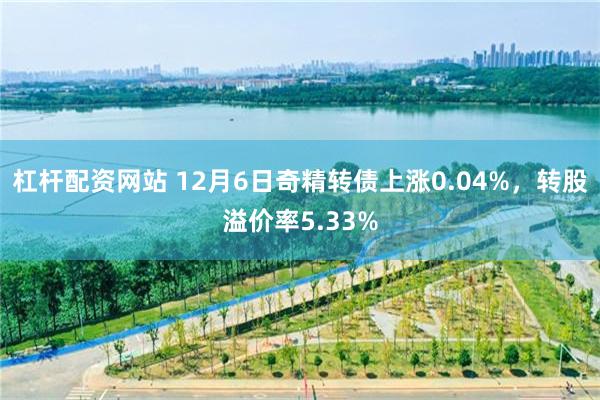 杠杆配资网站 12月6日奇精转债上涨0.04%，转股溢价率5.33%