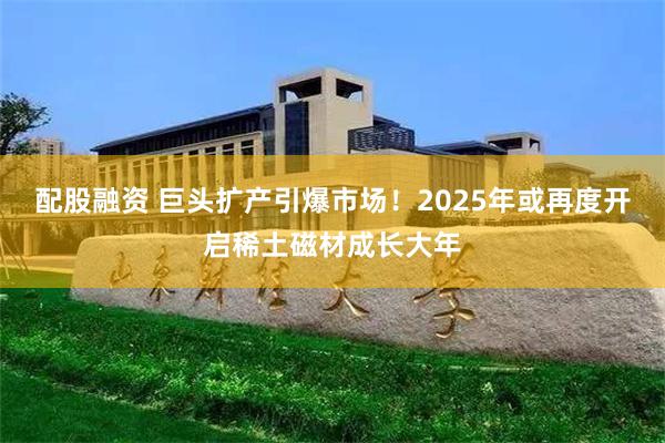 配股融资 巨头扩产引爆市场！2025年或再度开启稀土磁材成长大年