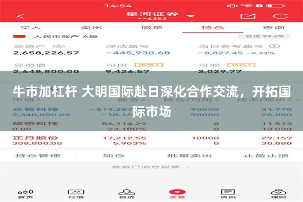 牛市加杠杆 大明国际赴日深化合作交流，开拓国际市场