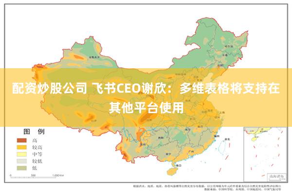 配资炒股公司 飞书CEO谢欣：多维表格将支持在其他平台使用