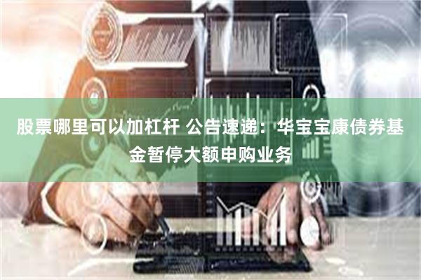 股票哪里可以加杠杆 公告速递:华宝宝康债券基金暂停大额申购业务