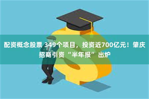 配资概念股票 349个项目，投资近700亿元！肇庆招商引资 “半年报” 出炉
