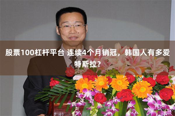 股票100杠杆平台 连续4个月销冠,韩国人有多爱特斯拉?
