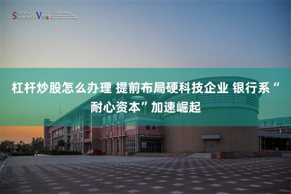 杠杆炒股怎么办理 提前布局硬科技企业 银行系“耐心资本”加速崛起
