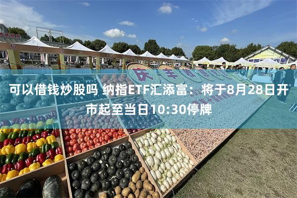 可以借钱炒股吗 纳指ETF汇添富：将于8月28日开市起至当日10:30停牌