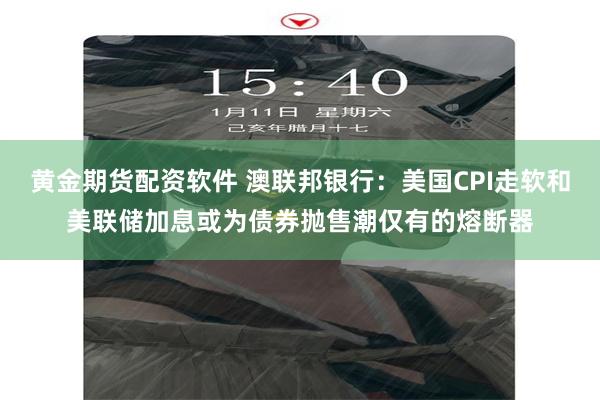 黄金期货配资软件 澳联邦银行：美国CPI走软和美联储加息或为债券抛售潮仅有的熔断器