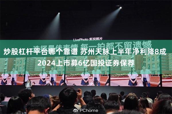 炒股杠杆平台哪个靠谱 苏州天脉上半年净利降8成 2024上市募6亿国投证券保荐