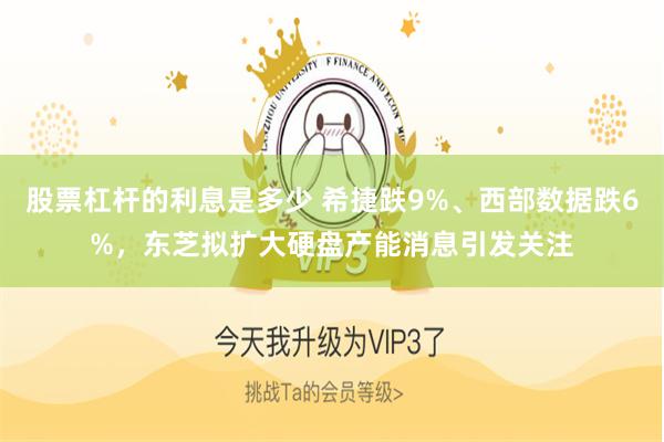 股票杠杆的利息是多少 希捷跌9%、西部数据跌6%，东芝拟扩大硬盘产能消息引发关注