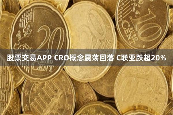 股票交易APP CRO概念震荡回落 C联亚跌超20%